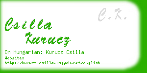 csilla kurucz business card